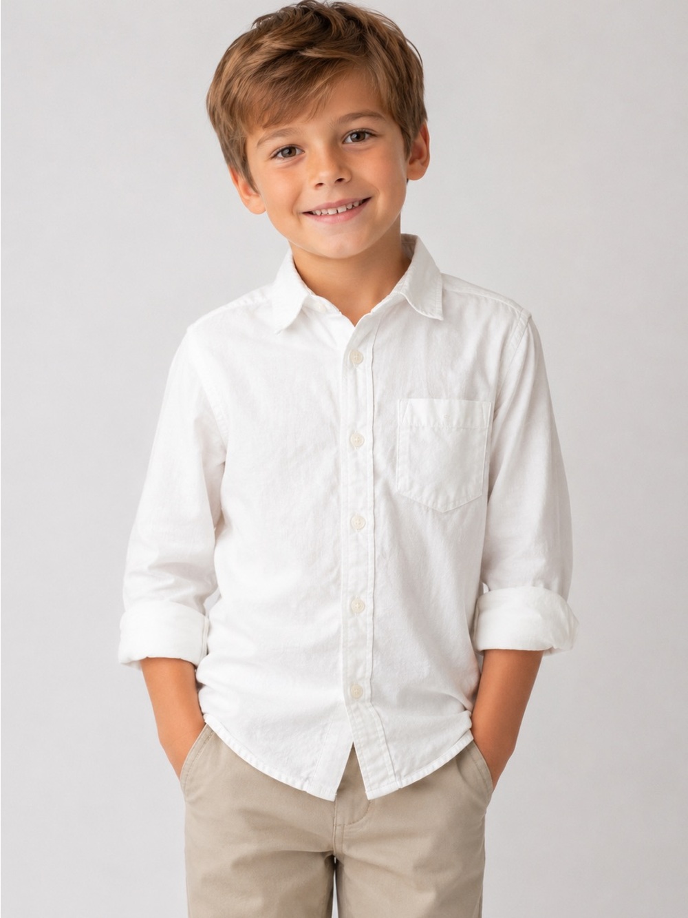 NWT The Children's Place White Button-Down Oxford Shirt